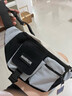 回力胸包男潮酷工装斜挎包时尚背包ins小包个性百搭腰包学生单肩包 黑色【徽章4+小熊猫挂件】 实拍图