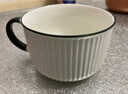 川岛屋（KAWASIMAYA） 陶瓷碗上班族可微波炉加热专用饭碗带盖圆型保鲜碗便当盒 7.4英寸双耳保鲜碗 实拍图