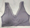 浪莎加肥内衣女士中老年200斤文胸薄款V领无缝裸氨运动大码内衣 紫色 均码 实拍图