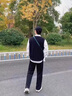 Foss Phil休闲裤男春夏季宽松直筒冰丝裤子男垂感阔腿运动薄西装裤黑色M 实拍图