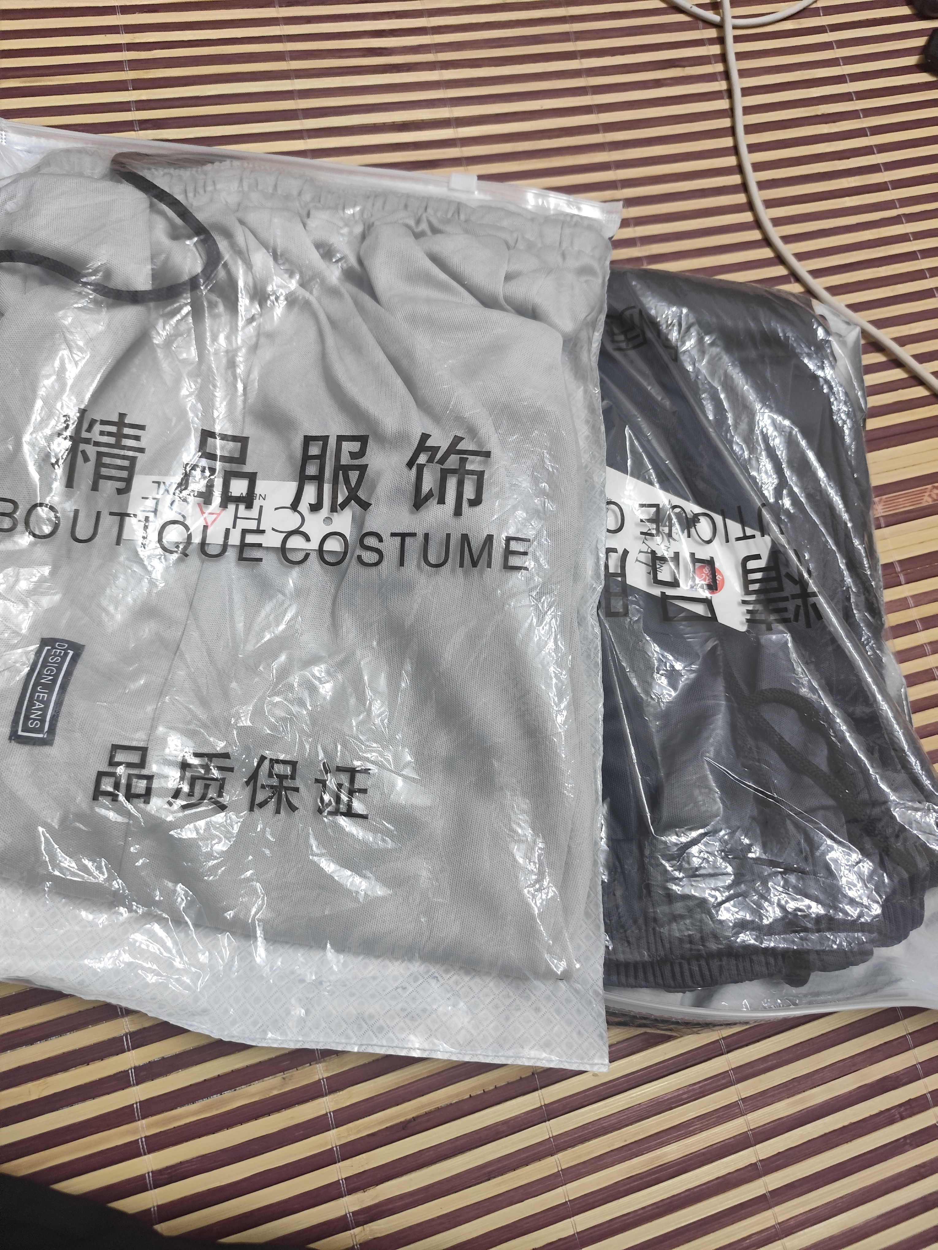 猫霓裤子男款秋冬季工装运动休闲裤男直筒宽松男士加绒长裤男生西裤 深灰+浅灰（常规款） 2XL 【建议体重140-150斤左右】 实拍图
