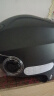 Andes HELMET3c认证电动摩托车头盔男四季女士夏季头盔安全帽四季通用夏天半盔 哑黑黑茶短【升级3C款】 均码 实拍图