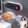 ecoco肥皂盒香皂盒壁挂式免打孔皂架卫生间置物架带盖双格沥水浴室用品 长款-北欧灰*2个装 实拍图