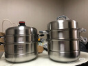 爱仕达蒸锅二层不锈钢锅两层家用蒸笼28CM复底电磁炉通用锅具QVL1528 实拍图