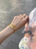 GOLDUNCLE足金9999古法两世欢金饰手链结婚订婚生日礼物礼物妈妈老婆女友 足金两世欢手链【金重14.49g】圆珠约4.4mm 晒单实拍图