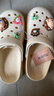 乐拖沙滩熊 凉拖鞋女夏季室外穿厚底卡通居家女士洞洞鞋 米色39-40 实拍图