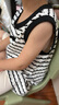 ASK JUNIOR儿童连衣裙小童波浪夏季撞色无袖背心裙女童裙子 黑白条纹 100 实拍图