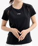 李宁（LI-NING）短袖女T恤运动上衣健身瑜伽服透气网纱短袖跑步上衣黑L/175 实拍图
