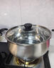 【活动中】食品级炖锅煮面条煮粥奶锅火锅电磁炉不锈钢汤锅家用锅 【中号 20CM】送盖 1cm 实拍图