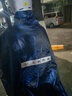 正招雨衣电动摩托车雨衣双人男女款加大加厚电瓶车长款全身防暴雨雨披 天蓝 4XL双人款 实拍图