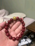 中国黄金（CHINA GOLD）足金六字真言转运珠3D硬金福字手链男女DIY串珠金钱珠送生日礼物 14mm福字珠 约1.4g 实拍图
