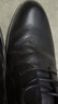 红蜻蜓商务真皮系带皮鞋男士时尚正装德比婚鞋父亲节礼WTA73761 黑色 38 实拍图
