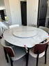 上林春天 亮光岩板餐桌椅组合 现代轻奢可伸缩吃饭折叠方桌中小户型洽谈桌 抗菌香奈岩板丨699椅丨黑色框架 1.4米 餐桌+6椅【店长推荐】 实拍图