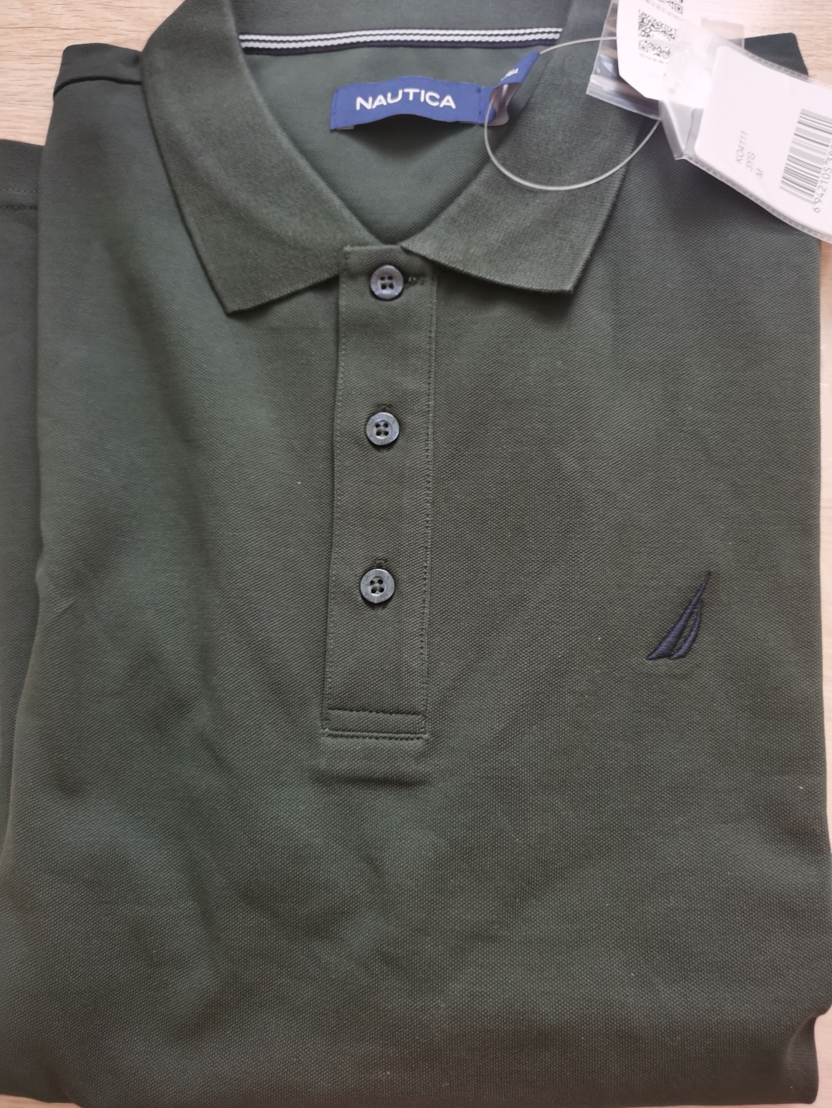 诺帝卡（NAUTICA）【商场同款】男装春夏新款棉氨珠地亲肤带弹短袖Polo男KO4111 森林绿3YG M 实拍图