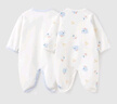 童泰婴儿连体衣新生儿衣服四季0-6月初生宝宝哈衣爬服纯棉内衣2件装 魔法小兔（四季款） 66cm (建议3-6个月身高60-68cm) 实拍图