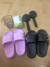 凉拖鞋男士夏季新款室内家居防滑浴室洗澡踩屎感厚底情侣一字拖鞋 黑色 40-41 实拍图