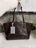 KONIKONI女士单肩包真皮托特包大容量女包通勤大包秋冬2025新款圣诞礼物 巧克力色 送肩托可放14寸电脑 实拍图