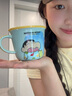 COOKSS蜡笔小新儿童水杯牛奶杯家用杯子陶瓷马克杯早餐杯带刻度生日礼物 实拍图