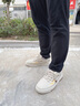 森马（Senma）男鞋夏季休闲百搭小白鞋子男士软底轻便厚底增高板鞋男款镂空透气 米色 41 实拍图