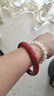 中国黄金（CHINA GOLD）玛瑙手镯马红色玉髓女款玉镯子蜜糖红送女友 红玛瑙手镯（58圈口） 实拍图