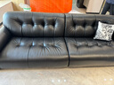 儒黛黑糖云朵真皮沙发头层牛皮中复古法式轻奢一字直排黑色客厅小户型 金属款-2.8米直排-可视面真皮 V-ultra（加厚半青皮1.6-1.8mm） 实拍图