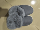 红豆棉拖鞋男士冬季外穿包跟2025新款室内家居防滑厚底保暖中老年棉鞋 灰色 3.0加绒保暖 40-41 (240mm)适合39-40脚穿 实拍图