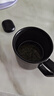 炊大皇马克杯陶瓷杯茶杯经典黑白泡茶杯咖啡杯早餐杯果汁水杯 黑色420ml 实拍图