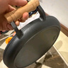 铁仕达（Telssida）加厚木柄双耳平底锅无涂层不粘煎锅生铁鏊子煎饼果子锅烙饼锅饼铛 35cm锅+玻璃盖（带煎饼工具） 实拍图