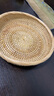 愫物水果盘藤编收纳筐圆形竹编水果篮零食干果糖果盘厨房菜篮馍馒头筐 浅盘 大号(25*5cm) 实拍图