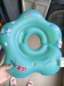自游宝贝婴儿游泳圈脖圈新生儿宝宝颈圈双气囊防翻充气泳圈儿童防呛救生圈 花瓣款蓝色M码(1-4个月 7-15斤) 实拍图
