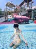 恬饰泳衣女士泡温泉遮肉肚子游泳衣长袖沙滩比基尼女防晒外搭套头上衣 泳衣女【黄色星星】 均码 【建议80-115斤】 实拍图