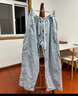 顶峰保罗（Dingfengbaoluo）美式水洗牛仔裤直筒秋季潮牌大码宽松阔腿裤子男DS61浅蓝色XL 实拍图