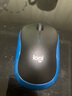 罗技（Logitech）M185鼠标 无线鼠标 办公鼠标 对称鼠标 黑色蓝边 带无线2.4G接收器 实拍图