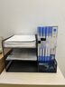 得力（deli）多功能金属网材组合式文件框/盘/栏书立办公用品桌面档案收纳盒多层资料架置物架带笔筒黑色PB103 实拍图