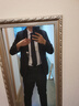 马尼亚袋鼠【次日达可选】夏季薄款西服套装男士修身商务正装外套职业西装整 (西服+裤+衬衫+马甲)黑8件套 3XL 【125-140斤】 偏小 实拍图