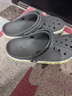 卡骆驰crocs洞洞鞋贝雅卡骆班轻便耐磨一脚蹬休闲鞋|205089 石板灰/青柠绿-0GX 41 /42(260mm) 实拍图