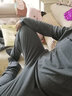 金立芬睡衣男秋冬季长袖纯棉春秋季加大码运动全棉家居服套装可外穿出门 116智慧深灰色 4XL （210斤-240斤） 实拍图