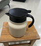 京东京造 保温壶 家用暖水壶保温焖茶闷泡热水瓶 316不锈钢象牙白800ml 实拍图