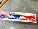 狮王（Lion）White&White小苏打牙菌斑美白护龈清新口气含氟牙膏(白桃)180g*3 实拍图