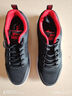 特步男鞋跑步鞋新款秋季厚底旅游透气轻便皮网面休闲运动鞋慢跑鞋子男 黑红-(网面) 40 实拍图