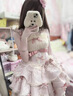 米乐秀银月原创芭蕾礼遇lolita洋装芭蕾风Doll感吊带日常连衣裙洛丽塔服 粉色jsk脖链+手袖+裙撑 S(65-85斤） 实拍图