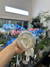 恩尔美（nRMEi）玻璃杯女士高颜值大容量孕产妇躺着喝水吸管杯夏耐高温泡茶水杯子 暖杏白 [双饮/杯套/重力球]650ml 实拍图