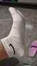 耐克耐克袜子 男女运动袜 中筒 吸汗AJ篮球袜跑步棉袜 3双装中袜【白色】SX7677-100 M (38-42码) 实拍图