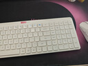 联想无线蓝牙双模静音键盘鼠标套装轻薄省电家用办公台式电脑笔记本苹果通用键鼠USB接口无线2.4G 白色单键盘【双模充电超薄静音版】 实拍图