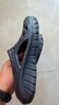 迪卡侬（DECATHLON）游泳男士凉鞋沙滩拖鞋洞洞鞋外穿NABD2159687深蓝色网格款45码 实拍图