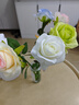 盛世泰堡 仿真花玫瑰花束新年礼物绢花装饰摆件插花瓶手捧花5支 实拍图