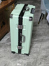 双星（doublestar）行李箱大容量箱登机箱【次日达】拉杆箱男女学生旅行箱密码皮箱子 豪华铝框款（薄荷绿）  28寸（长期出行，可坐人） 实拍图