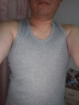 【100%纯棉】男士背心运动跨栏工字背心男健身弹性无袖t恤男汗衫 灰色 一件装 3XL 体重【165-180斤】 实拍图