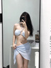 茯见比基尼泳衣女分体四件套带头巾复古条纹性感夏日沙滩度假泡温泉 比基尼四件套【均码70-120斤】 实拍图