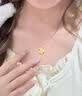 中国黄金（CHINA GOLD）黄金四叶草项链女款足金幸运草吊坠锁骨情人节生日礼物送女友老婆 磨砂四叶草吊坠【18K金链】0.3g 实拍图
